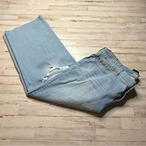 Torrid Perfect Wide Leg  Stretch Mid Rise Light Wash Jeans Women Size 24